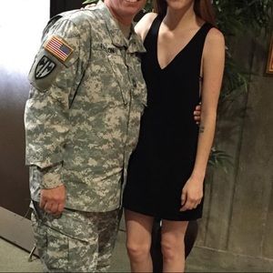 Black Shift dress with back cutouts